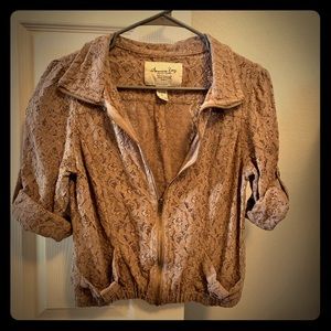 American Rag Lace Jacket Tan